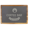Custom Engraved Acacia Wood & Slate Cutting Board