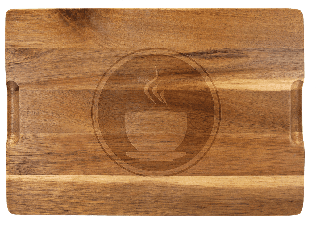 Custom Engraved Acacia Wood & Slate Cutting Board